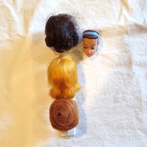 Vintage Barbie clothes and wigs